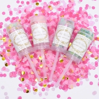 Canons et lance-confettis en papier biodégradable, effet confettis pour anniversaires, mariages, Noël, baby showers - 100 POP Rose