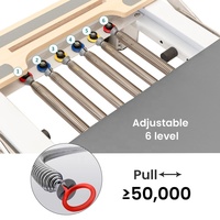 Reformer de Pilates Ajustable de Aluminio ONEMAX, Plegable, Duradero, Ecológico, con Marco Resistente al Desgaste y Cuero, Fácil de Guardar para Uso Doméstico