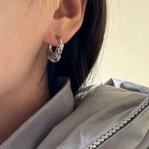 Boucles <span class=keywords><strong>d</strong></span>'Oreilles Créoles Unisexes en Acier Inoxydable en Gros Style Sombre avec Motif <span class=keywords><strong>Dragon</strong></span> Géométrique Argent et Noir pour <span class=keywords><strong>Homme</strong></span> et Femme - Product Image 3