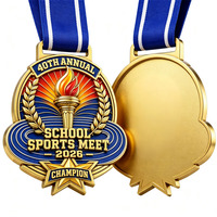 Médaille de récompense sportive en métal sur mesure, en alliage de zinc plaqué, moulée sous pression, imprimée UV, commémorative avec logo personnalisé