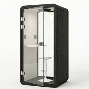 Cabina Telefónica <span class=keywords><strong>de</strong></span> Alto Rendimiento con Cancelación <span class=keywords><strong>de</strong></span> Ruido y Sistema <span class=keywords><strong>de</strong></span> Aire Fresco Ajustable |   Luz LED Antideslumbrante y Sala Acústica Insonorizada con PET - Product Image 1