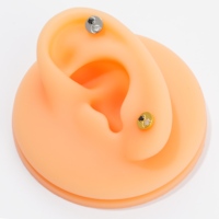 JiaXin ASTM F136 Titane sans filetage à enfiler, labret à dos plat, pour lèvre, hélix, conque, bijoux de piercing corporel tendance 16G pour femmes