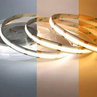 Bande LED COB CCT réglable 10 mm, 576 puces/m, 24 V, 2700 K-6000 K, dimmable, découpable à 25 mm, pour plafond, certifiée UL