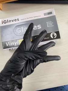 Guantes desechables de vinilo sin látex ni polvo, negros, tallas S/M/L/XL, venta directa de fábrica, hechos en China con certificado CE - Product Image 4