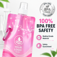 Pochette pliable écologique sans BPA, recyclable, 500 ml, pour événements sportifs et cadeaux promotionnels