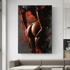 Abstrait Sexy <span class=keywords><strong>femme</strong></span> nue corps Art affiche et impression toile peinture Graffiti sexuel mur Art pour chambre moderne décor à la maison Cuadro - Product Image 4