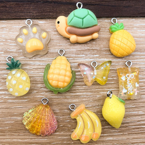 Resin Fruit Pendant Mixed Shapes For <b>Necklace</b> Making DIY Jewelry Accessory Plastic Resin Epoxy Craft Parts Summer 2023 Yiwu - Product Image 4