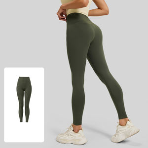 Leggings de sport en polyester durable avec taille haute et coupe ergonomique pour mouvements intenses - Product Image 4