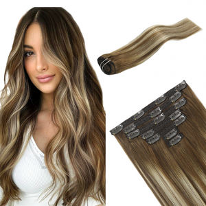 Clip di qualità Premium In Extension <span class=keywords><strong>capelli</strong></span> umani evidenziati <span class=keywords><strong>colore</strong></span> 18 /613 Clip per <span class=keywords><strong>capelli</strong></span> <span class=keywords><strong>7</strong></span> pezzi 100 grammo - Product Image 4