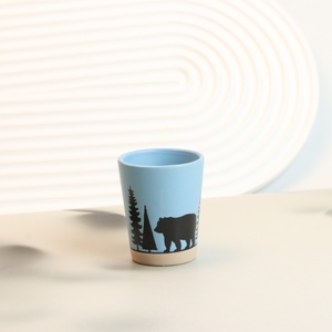 Tasses en céramique personnalisées par sérigraphie <span class=keywords><strong>Verre</strong></span> à liqueur en porcelaine pour expresso et vin Mini verres à liqueur d'animaux en vrac - Product Image 2