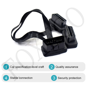 Cáp kết nối ô tô OBD FOXECO bán trực tiếp từ nhà máy, loại một hoặc hai dây dẹt 12V dùng cho thiết bị chẩn đoán xe cộ - Product Image 4