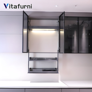 Vitafurni New Arrival Modern Aluminum Alloy Electric Kitchen Cabinet Smart Lifting System Lift <strong>Basket</strong> <strong>Storage</strong> Organizer <strong>Unit</strong> - Product Image 2