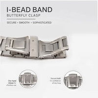 Nouvelle Arrivée TOSUN TS Bracelet de Montre en Acier Inoxydable Massif Brillant Effet Miroir, Maillons Plats Rectangulaires, Étanche, pour Montres