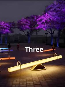 Smart Lighted Color-Changing Seesaw Parent-Child Interactive Durable <b>Outdoor</b> Park <b>Amusement</b> Park Custom - Product Image 3