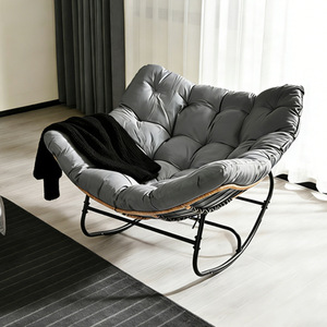 Sedia a dondolo da esterno/interno con cuscino, poltrona lounge <span class=keywords><strong>per</strong></span> patio e balcone, comoda poltrona relax <span class=keywords><strong>per</strong></span> casa e <span class=keywords><strong>giardino</strong></span> - Product Image 6