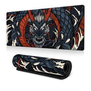 Dragon Großes Gaming-Mauspad Schreibtischunterlage, Hochwertiges Mikrogewebe für Präzise Maussteuerung, Rutschfeste Gummiunterseite, Genähte Kanten - Product Image 3