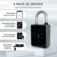Candado Inteligente de Combinación RIXIANG T55C-TT, Impermeable IP, de Aluminio, Recargable por USB, Control por Aplicación, Entrada sin Llave, Contraseña y Tarjeta