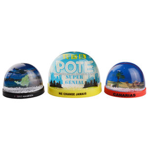 Globo de Nieve Personalizado con la <span class=keywords><strong>Torre</strong></span> Eiffel de España, Italia, y el Puente de Londres, Impresión UV Totalmente Personalizada, Recuerdo Turístico para Invitados - Product Image 3