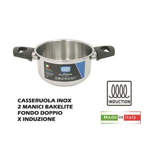 Casseruola in Acciaio Inox da 22 cm con Design a Due Manici per Induzione - Product Image 1