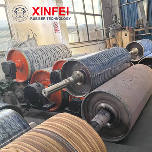 XINFEI Heavy Duty Polyurethane <strong>Roller</strong> <strong>Idler</strong> with Ball and <strong>Roller</strong> Bearings for Mining Conveyor Set New High Load Capacity - Product Image 1