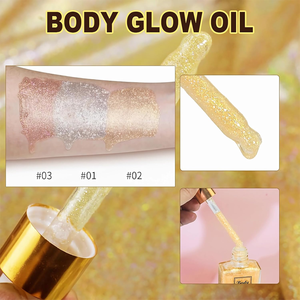 MLM CUSTOM 30ML <span class=keywords><strong>BLANCO</strong></span>/ROSA/ORO Hidratante Cuerpo Brillo Aceite Líquido Luminizador y CUERPO BRILLO ACEITE Cuerpo de larga duración Brillo Aceite seco - Product Image 4