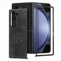 Housse de protection magnétique en PU magique sans fil avec protecteur d'écran pour Samsung Galaxy Fold5/Fold6 étuis de téléphone portable OPP