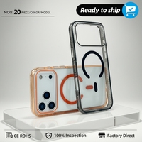 Coque de téléphone magnétique transparente en TPU de qualité supérieure avec anneau de protection d'objectif effet goutte d'huile pour iPhone 18 17 16 15 Pro Max
