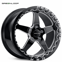 Jantes de course en aluminium forgé léger GL Black 15x10J 17x10J 5x4.5 7.9 Backspace Beadlock pour Mustang GT Drag Racing