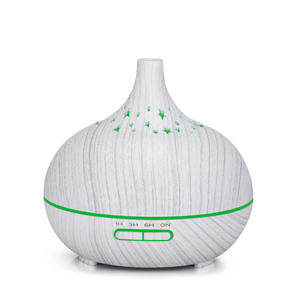 Diffuseur d'arômes YX-158, grain de bois blanc, humidificateur électrique 0,5 L avec fonction de minuterie pour usage domestique - Product Image 1