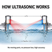 Compteur d'eau ultrasonique en fonte à bride, classe 2, pour ligne d'hydrant incendie, IP68 PN16 R400 DN100, avec temps de transit, RS485 Modbus