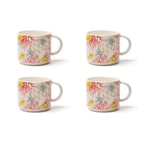 Set di 4 Tazze da Tè in Ceramica Excelsa 29 Cl Multicolore Porcellana Corallo Resistente ed Elegante - Product Image 3