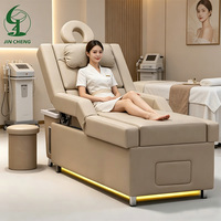 Lit de Massage Thaïlandais Multifonctionnel Jincheng pour Salon, Chaise de Pédicure et Lavage des Cheveux Électrique à Dossier Relevable, Lit de Lavage pour Tête et Spa