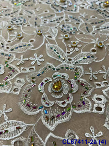 Đậu và Cording thời trang pha lê thiết kế ren vải cl67411 - Product Image 5