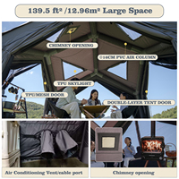 Tente gonflable Coody Hub Station Air - Gris, luxe, pour camping familial, 3-5 personnes, quatre saisons, camping en plein air, tente gonflable portable unique
