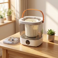 Mini-lave-linge portable de grande capacité 14L, seau carré, pour la maison, le dortoir, l'appartement