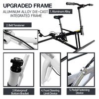 Vélo aquatique SUP à ponton plat pour 1 personne, cadre en aluminium avec tapis flottant avant haute pression pour lac, rangement facile, de Chine Lumark