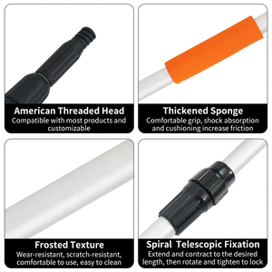 Palo telescopico alimentato ad acqua con le più teste sostituibili della spazzola e la filettatura americana per uso dell'automobile di pulizia del camion - Product Image 3