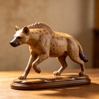 Sculpture de hyène BZY de taille personnalisable, ornement de bureau, grande statue en résine pour l'intérieur et l'extérieur, pour les zoos