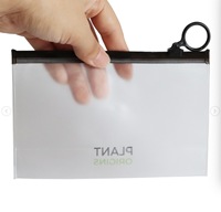 Sac à bijoux à fermeture éclair en PVC transparent givré personnalisable emballage de logo imprimé à fermeture éclair pour lunettes colliers de pierres précieuses