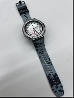 Montre connectée sportive robuste pour homme avec moniteur de fréquence cardiaque, notifications WhatsApp, appels Bluetooth, mode GPS