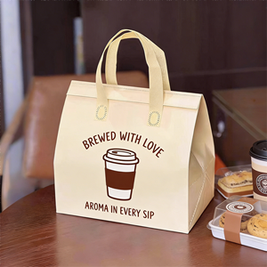Sac de livraison alimentaire isotherme en gros avec logo personnalisé, sac non tissé spécialisé imperméable pour la restauration à emporter - Product Image 1