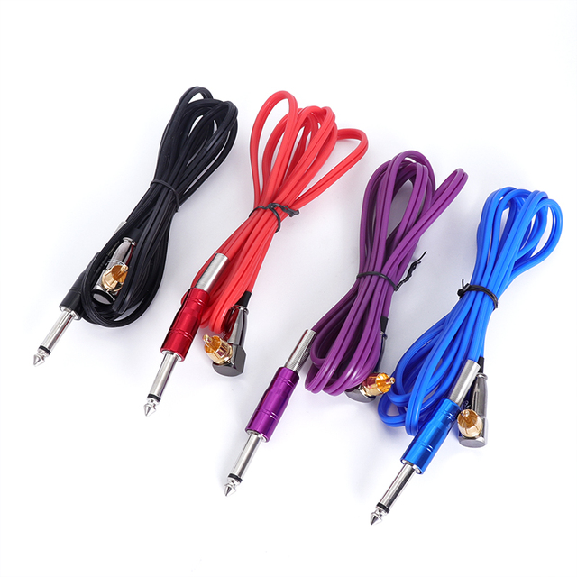 Factory Price Tattoo Accessory RCA Cable 1.8 M 100g Black, Red, Purple, Blue Tattoo Clip Cord Thick Cable