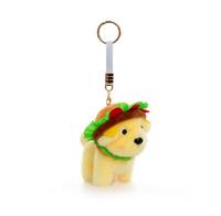 Petits animaux en peluche pendentifs (éléphant, cochon, chien, ours) avec chapeau burger, jouets en peluche et porte-clés