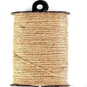 75ft Natural Biodegradable Jute Twine with Holder for Packaging Ropes