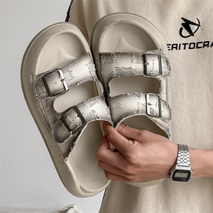 Sandalias de Playa Casuales para Hombre, Estilo Vintage, Textura de Alta Gama, Suela Gruesa, Nuevas para Verano - Product Image 3