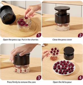 Décortiqueur de cerises manuel 7 en 1 en plastique, éliminateur de noyaux de cerises, outil de cuisine pour fruits - Product Image 4
