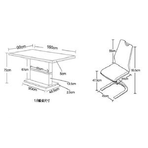 Bắc Âu hiện đại sang trọng phòng ăn đồ nội thất 4-6 chỗ ngồi bàn ăn ghế đặt <span class=keywords><strong>MDF</strong></span> đá cẩm thạch thủy tinh Gỗ Kim Loại căn hộ hội thảo biệt thự - Product Image 5