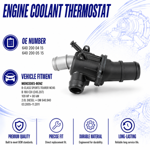 Termostato Motore per Mercedes Benz OE 6402000415 6402000515 Compatibile con Classe <span class=keywords><strong>B</strong></span> W245 <span class=keywords><strong>B</strong></span> 180 Ricambio Auto - Product Image 1
