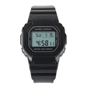 Luxe Custom Hand Nieuwste Jongens Pols Waterdichte Mannen Sport Zwarte Kleur Stop Elektronische Digitale Horloges