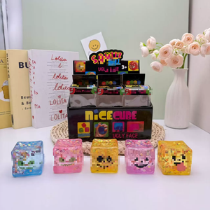 ของเล่นบล็อกกลิตเตอร์สีทองรูปขนมฮาโลวีนแบบใหม่ บีบคลายเครียด รูปทรงก้อนน้ำแข็งใส บีบแล้วคืนตัวช้า - Product Image 5